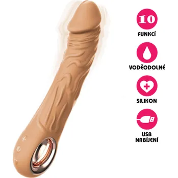 Vibrátor VšeNaSex.cz Silikonový vibrátor Milly Penis Shape Vibe
