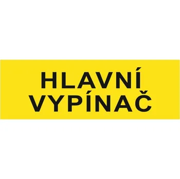 Rozvaděč Samolepka Hlavní vypínač 45x15mm