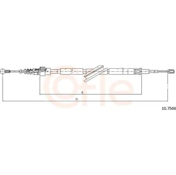 Brzdový systém Tažné lanko, parkovací brzda COFLE 92.10.7506