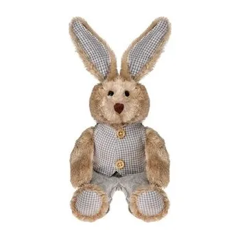 plyšák Królik Mellen w niebieskim ubranku 25cm