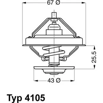 Automobilové těsnění Termostat, chladivo BorgWarner (Wahler) 4105.83D