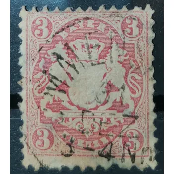Sběratelství Známka Bavorsko, 3 Kr., Mi.23Y#
