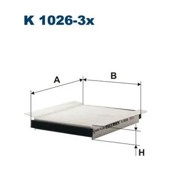 Ventilátor topení a klimatizace Filtr, vzduch v interiéru FILTRON K 1026-3x