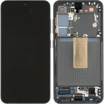 Náhradní dil pro Samsung S911 Galaxy S23 - LCD display + Dotyková deska + Přední kryt Green / Zelená (Service Pack)