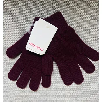 Rukavice Maximo Rukavice - prstové, vlna,velikost 5/6 let,vínové