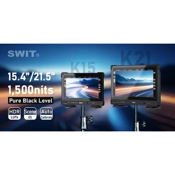 Monitor SWIT K15 | 15,4" profesionální vysoce jasný HDR FHD Slim Field monitor se zesílenými rohy, V-mount