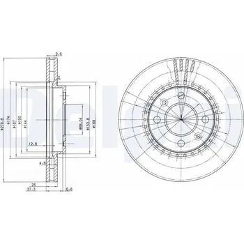 Brzdový kotouč Brzdový kotouč DELPHI BG2619