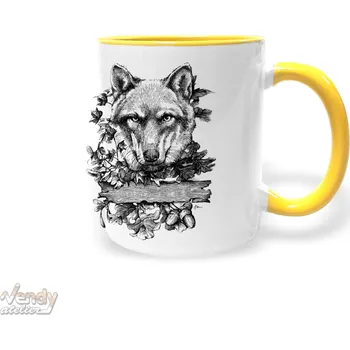 Hrnek - Vlk samotář Barva: Žlutá