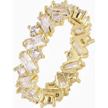 Prsten Flamenco Mystique Prsten je pozlacený, vyrobený z chirurgické oceli pokryté zlatem, se zirkony pst859b, velikost prstenů: us7 eu14. Velikost prstenu: US8 EU17