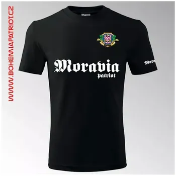 Tričko s potiskem Moravia 4T - černá / 3XL