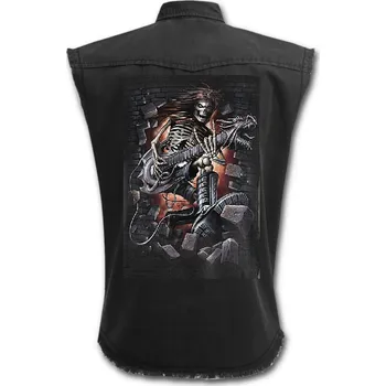 Pánská vesta panska-bavlnena-vesta-Spiral-potisk-metal-kytarista velikost: XXL