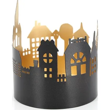 Svícen GLOBO Fair Trade Partner Vánoční svícen Město, zlatý