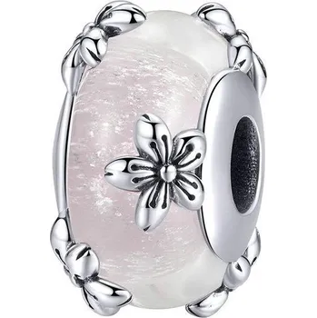 Módní doplněk NUBIS® Stříbrný přívěšek korálek na náramek - B0365