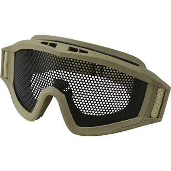 ochranné brýle Síťované brýle OPERATORS Kombat khaki (Síťové brýle jsou skvělé pro ochranu očí s nulovým zamlžením, s ochrannou ocelovou zakřivenou deskou, která chrání vaše oči před BBs... )