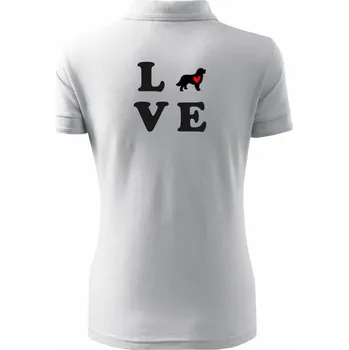 Bernský salašnický pes love - Polokošile dámská Pique Polo - 2XL ( Bílá )