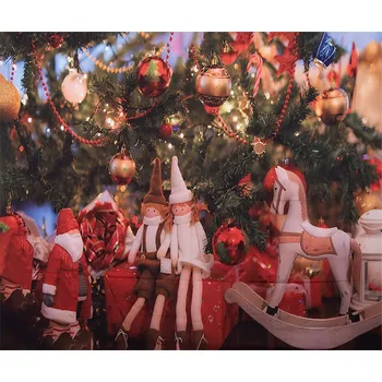 Vánoční dekorace Clayre & Eef - Vánoční textilní pozadí 6WK0039