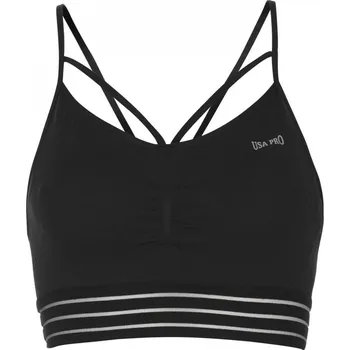 Kalhotky USA Pro Seamless Adjustable Sports Bra Black 6 (34)