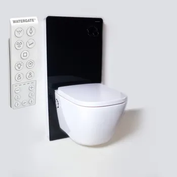 WC sada WATERGATE INTEGRA+ Comfort CUBE závěsná toaleta + WATERGATE KOMBI BLOCK BLACK WALL WC modul WG-KBBW250C