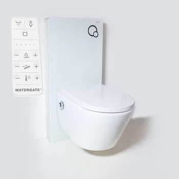 WC sada WATERGATE INTEGRA+ Comfort závěsná toaleta + WATERGATE KOMBI BLOCK WHITE WALL WC modul WG-KBWW150C