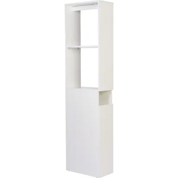 regál LIVARNO home Regál s dvířky a 2 přihrádkami bílý