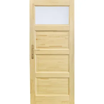 Interiérové dveře Truhlárna Dřevěné dveře ZDENA 1S3K (rustic) Rozměr dle ČSN: 90 / 197, Orientace Dveří: Levé