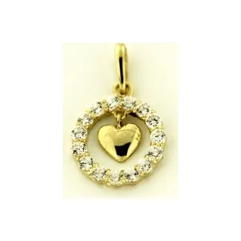 Přívěsek Zlatý přívěsek s kamenem ze žlutého zlata
