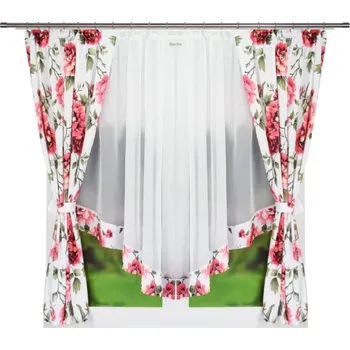 Záclona Fliying Hotová záclona Zarina červená 400x160 cm