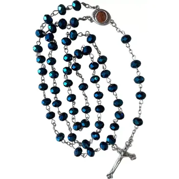 Růženec Růženec s modrozelenými krystaly