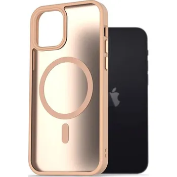 Pouzdro na mobilní telefon AlzaGuard Matte Case Compatible with Magsafe pro iPhone 12 / 12 Pro pískově žlutý