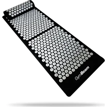 Masáž GymBeam Akupresurní podložka 120 x 43 cm černá + polštář 36 x 9 cm černý