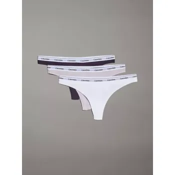 Kalhotky QD5209/QA7 - dámská tanga Calvin Klein 3pack, L, QA7