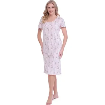 Dámská noční košile 2696/513 - dámská noční košile Ruko, S, orange - hnědá