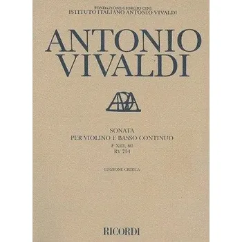 Antonio Vivaldi: Sonata in Do Rv 754 (noty na housle, basso continuo)