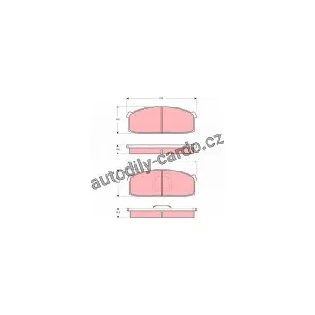 Autodíl Sada brzdových destiček TRW GDB213 - NISSAN BLUEBIRD, LAUREL, STANZA