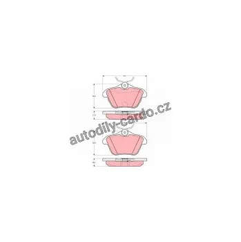 Autodíl Sada brzdových destiček TRW GDB1315 - LANCIA KAPPA