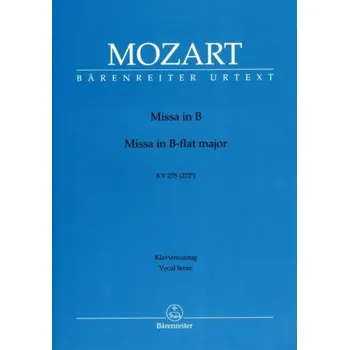 W.A. Mozart: Missa Brevis In B Flat K. 275/272b (noty na klavír, zpěv)