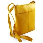 Kožená zipová minikabelka Arwel 3013­ - žlutá