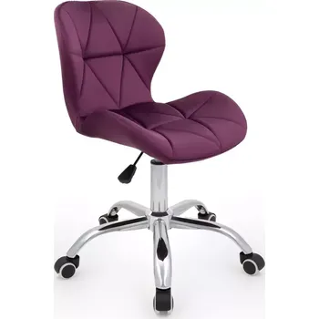 LuxuryForm DESIGN Židle LIVIO VELUR na stříbrné podstavě s kolečky - fuchsie