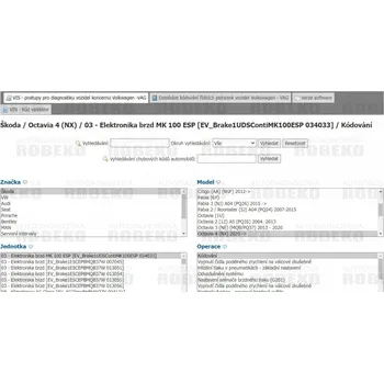 Autodiagnostika Dílenská příručka VIS