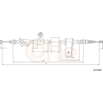 Brzdový systém Tažné lanko, parkovací brzda COFLE 12.0104