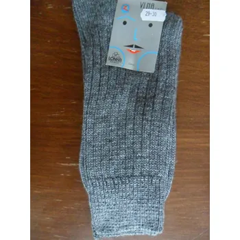 Pánské ponožky PODRYS-pánské vlněné ponožky LONKA černé 47-48 (31-32)