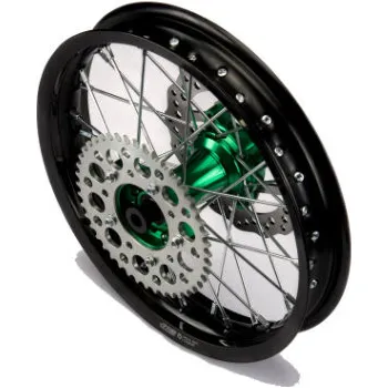 malá motorka Zadní hliníkové kolo 1.85x14' s CNC nábojem pitbike YCF Barva: Zelená