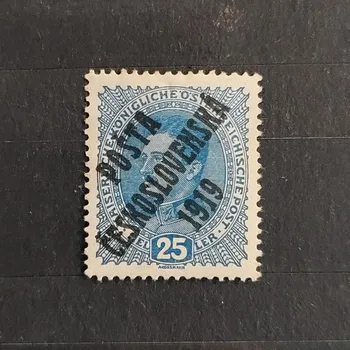 Sběratelství Známka ČSR PČ 1919 , 25h, Pof.40*, I. typ přetisku
