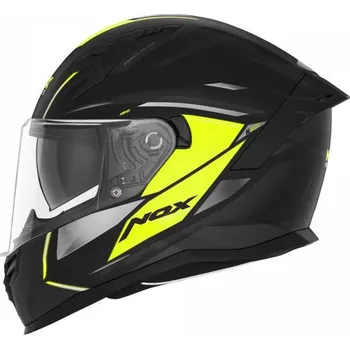 Helma na motorku Přilba N401 XENO, NOX (černá matná,neon žlutá) 2024