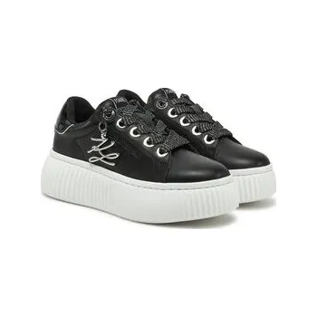 Dámské tenisky Sneakersy KARL LAGERFELD Kreeper Lo KL42376A Černá 38