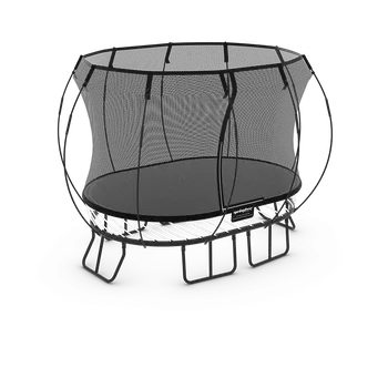 Trampolína Springfree trampolína Compact Oval 1,8 m x 2,75 m černá s ochrannou sítí