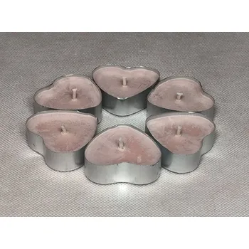 Svíčka Fajnpocit Set vonných sojových svíček ve tvaru srdce - vůně Amber Noir