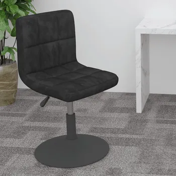 vidaXL Marketos Otočná barová stolička Černý samet