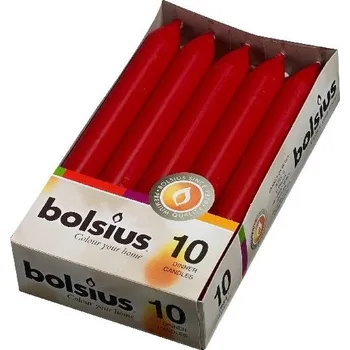 Svíčka Bolsius Domácí 10ks 20x170 bordó svíčky Ral 10x44 gram 458 gram