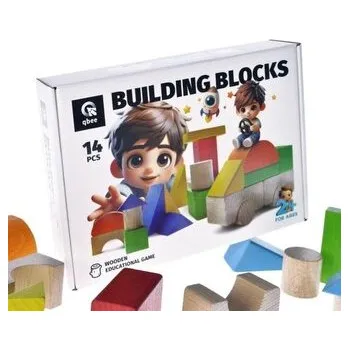 Dřevěná hračka Klocki drewniane 14 elementów